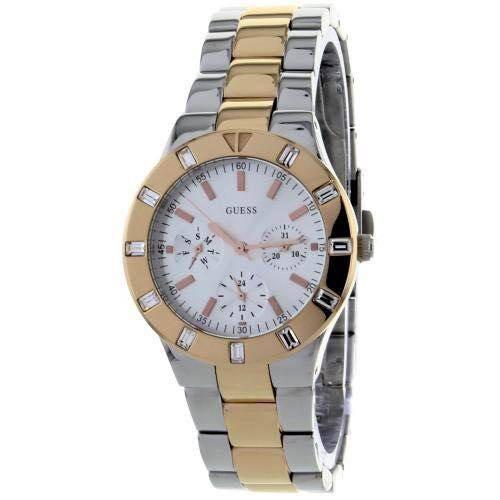 READY STOCK ORIGINAL GUESS GLISTEN ROSEGOLD SILVER DIAL STEEL