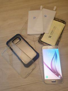 Samsung S6 128gb in pristine condition... comes with spare cases and tempered glass