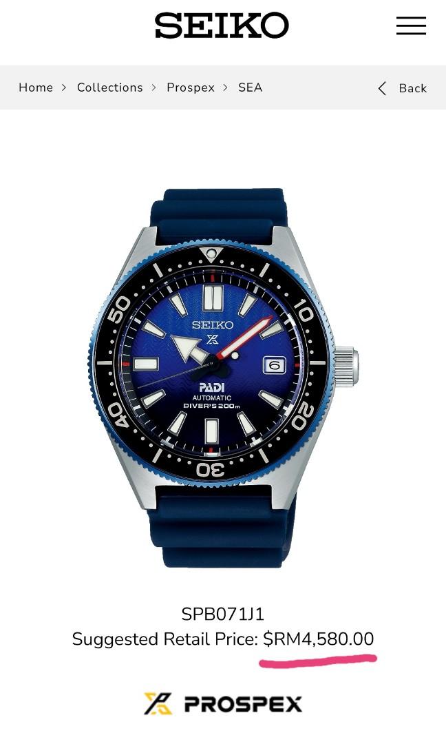 Seiko Prospex PADI Spb071j1 62 MAS Men s Fashion Watches