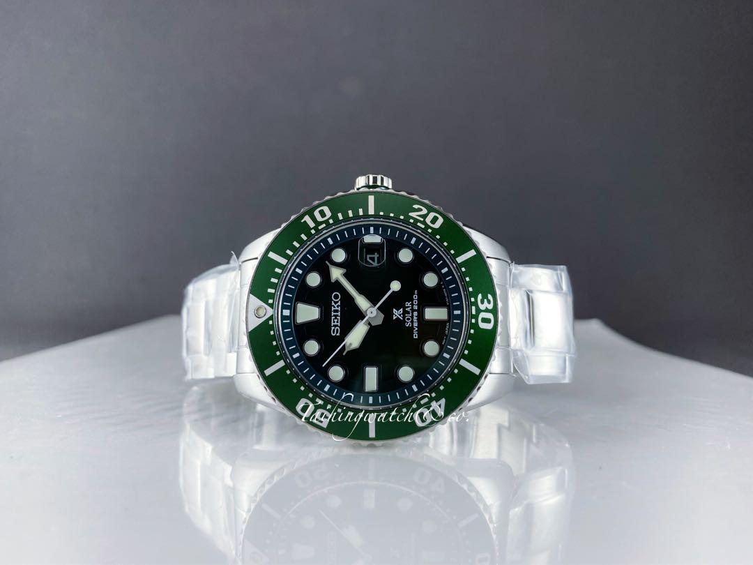 Seiko prospex solar green dial Men s Fashion Watches