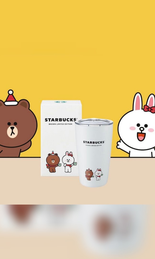 Starbucks x Line Friends White Tumbler, Furniture & Home Living