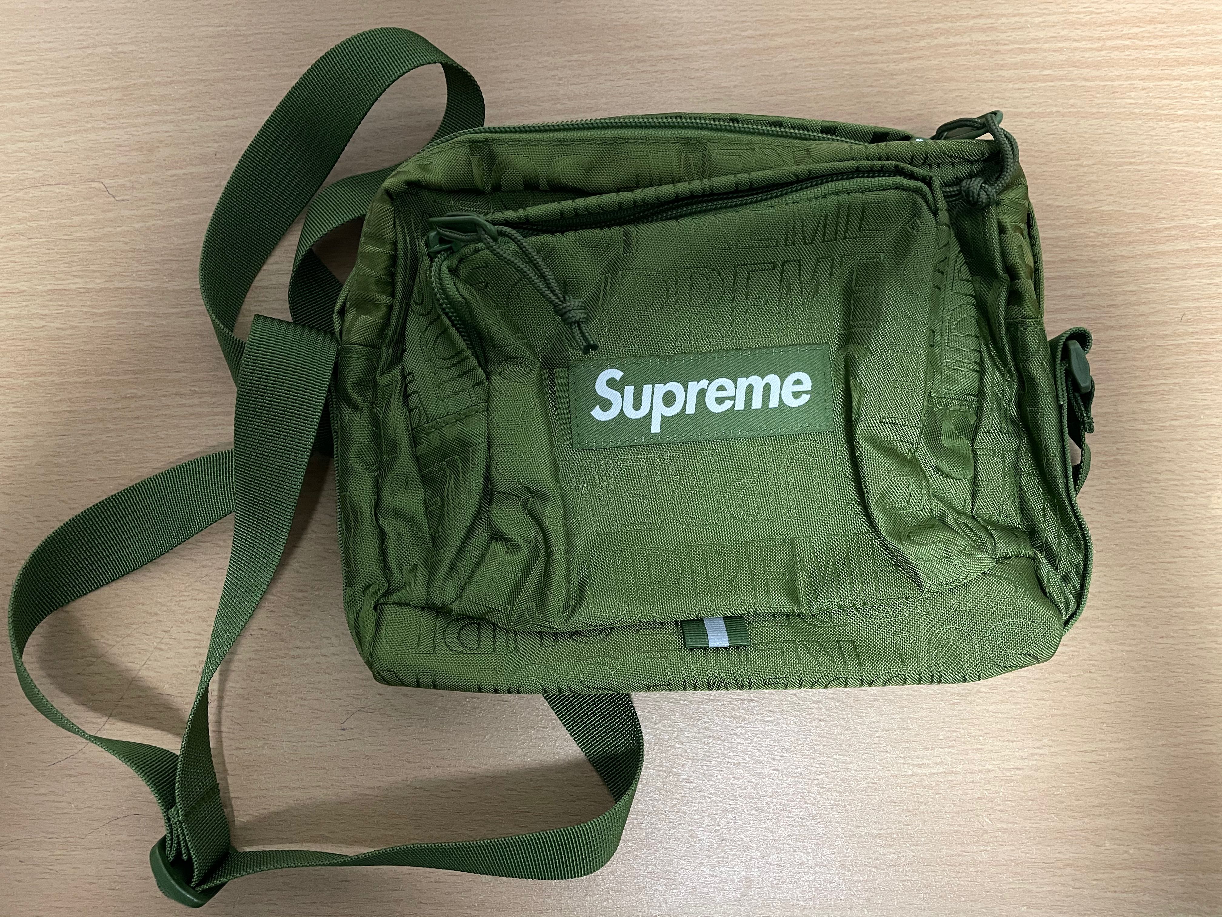 supreme shoulder bag green
