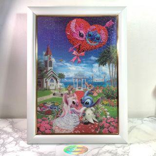 Tenyo Disney Lilo and Stitch Seaside Wedding Stained Art Jigsaw Puzzle DSG-500-424