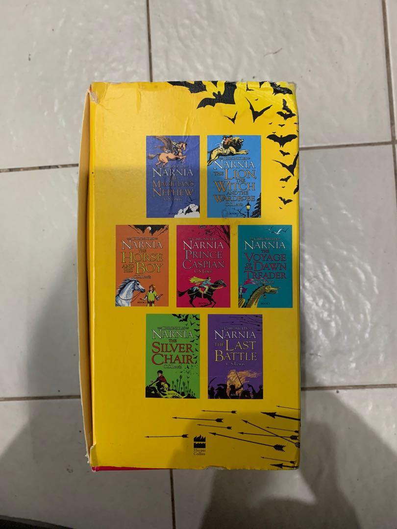The Chronicles of Narnia Box Set (Category: Storybooks) located in Marikina City. Submitted by yazdeclutters (Listing ID 1130893763, Image 3). Description: The Chronicles of Narnia Complete Set - box has some tear but the books are in great condition Price is negotiable!.