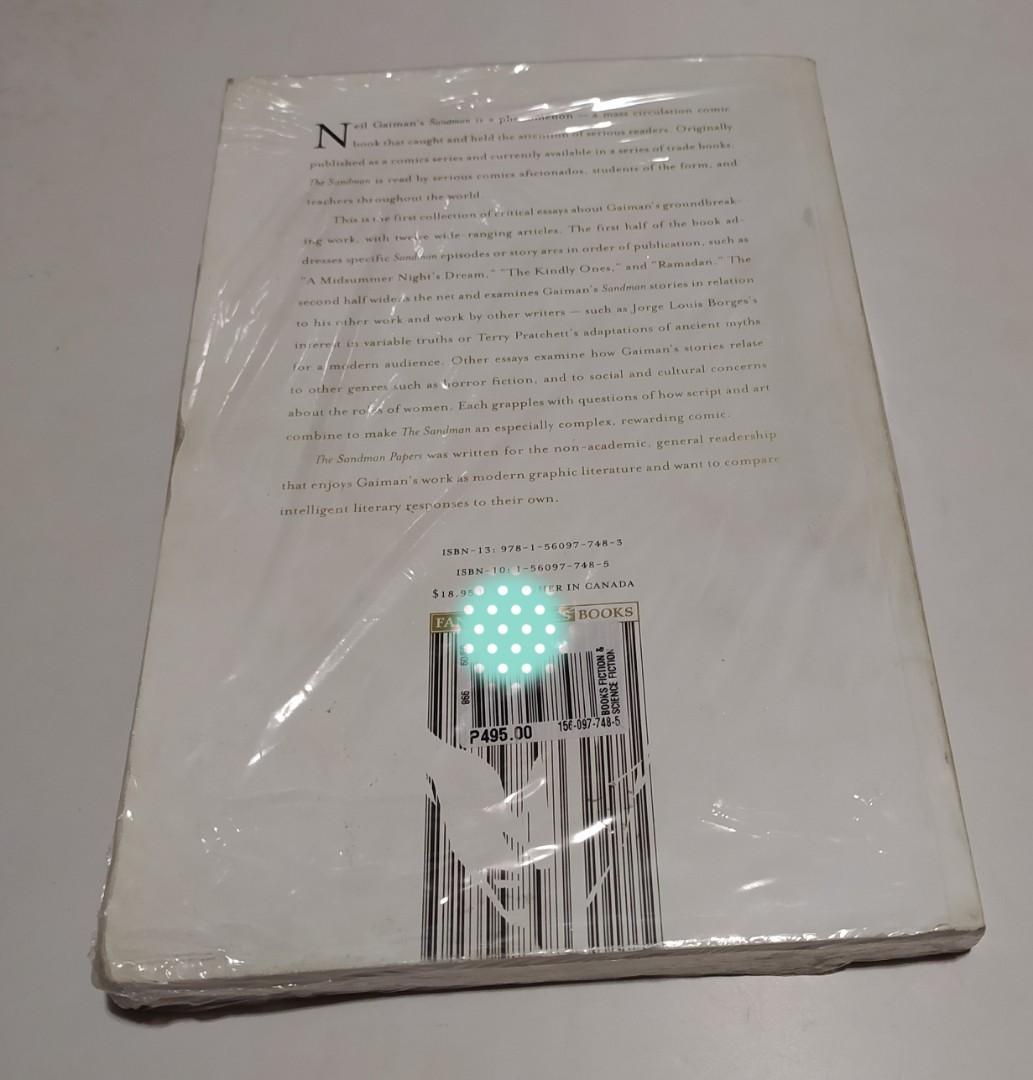 The Sand Man Papers Introduction by Neil Gaiman (Category: Storybooks) located in Makati City. Submitted by fruitful8 (Listing ID 1130991965, Image 2). Description: .