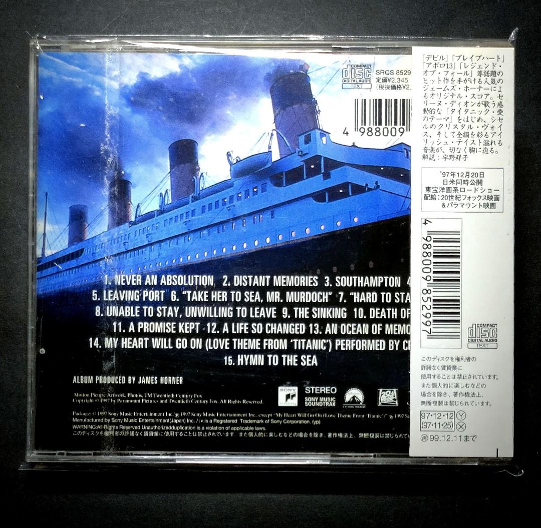 Titanic (Japan Ver Original Soundtrack) - James Horner (CD, Japan, 1997),  Hobbies & Toys, Music & Media, CDs & DVDs on Carousell