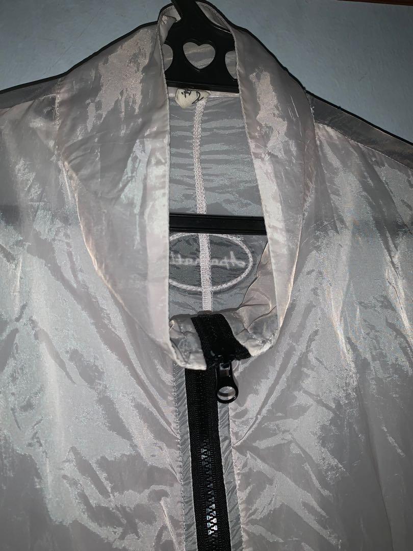 Transparent jacket (Category: Coats, Jackets and Outerwear) located in Mandaluyong City. Submitted by dessaint (Listing ID 1130921999, Image 2). Description: Good for working out or ootd.