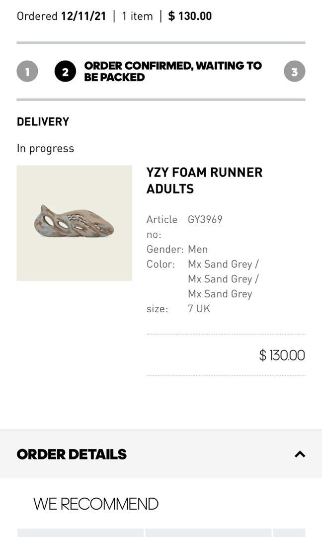 UK4 UK11 UK7 Yeezy Foam Runner MX Sand Grey, Men's Fashion, Footwear,  Sneakers on Carousell