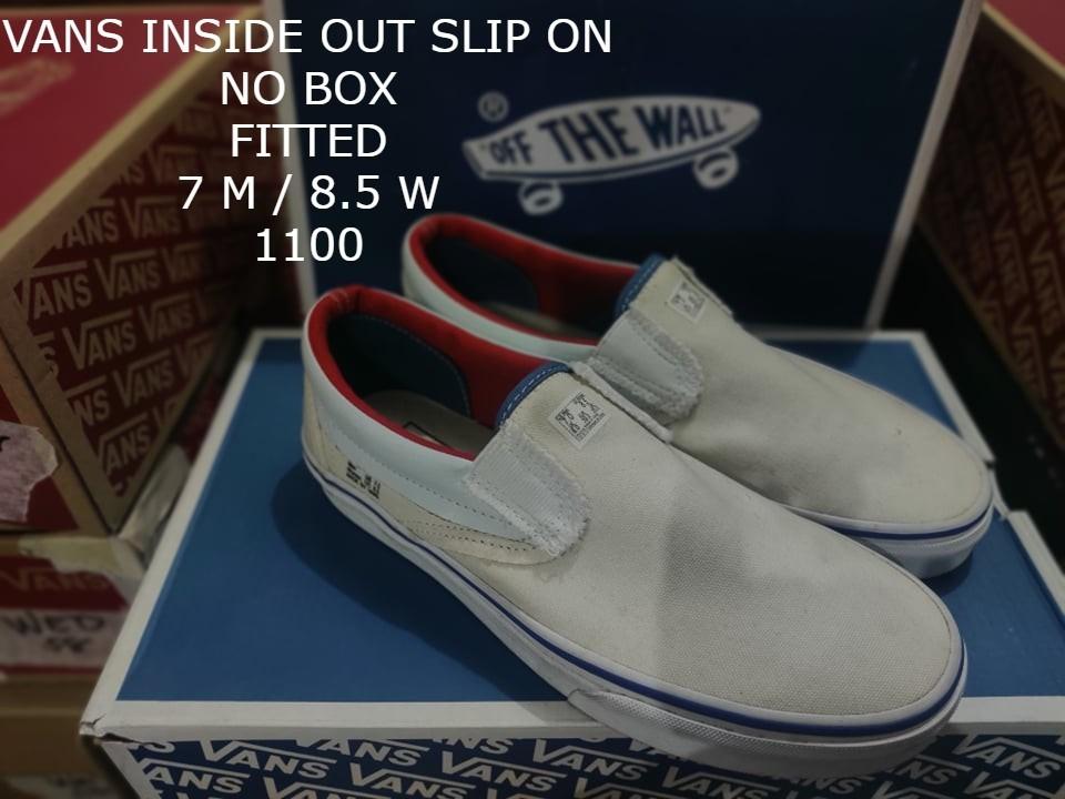 VANS INSIDE OUT SLIP ON Men s Fashion Footwear Sneakers on Carousell