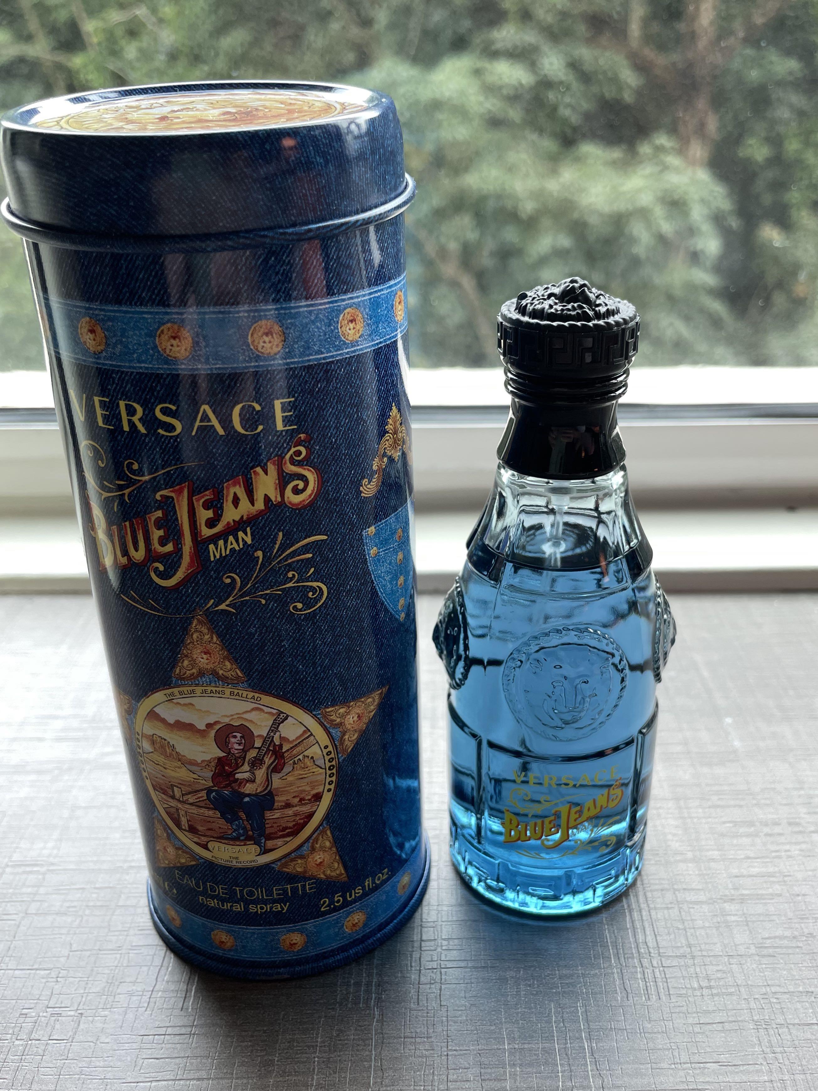 aflange Sovereign kondensator Versace blue jeans men perfume edt 75ml, Beauty & Personal Care, Fragrance  & Deodorants on Carousell