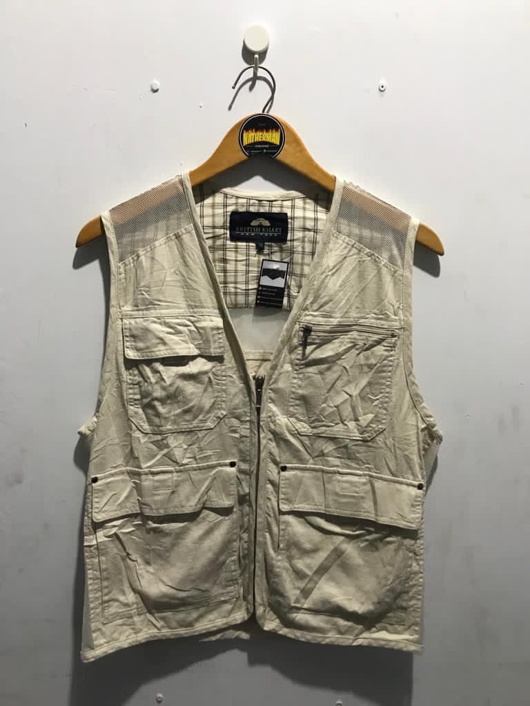 British khaki vest discount