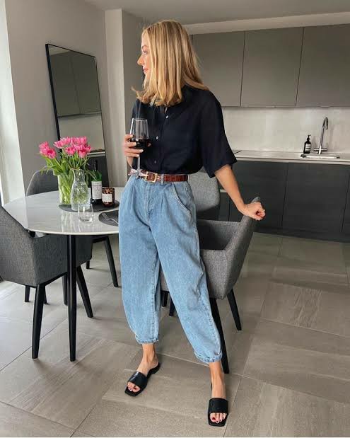 Slouchy jean zara top