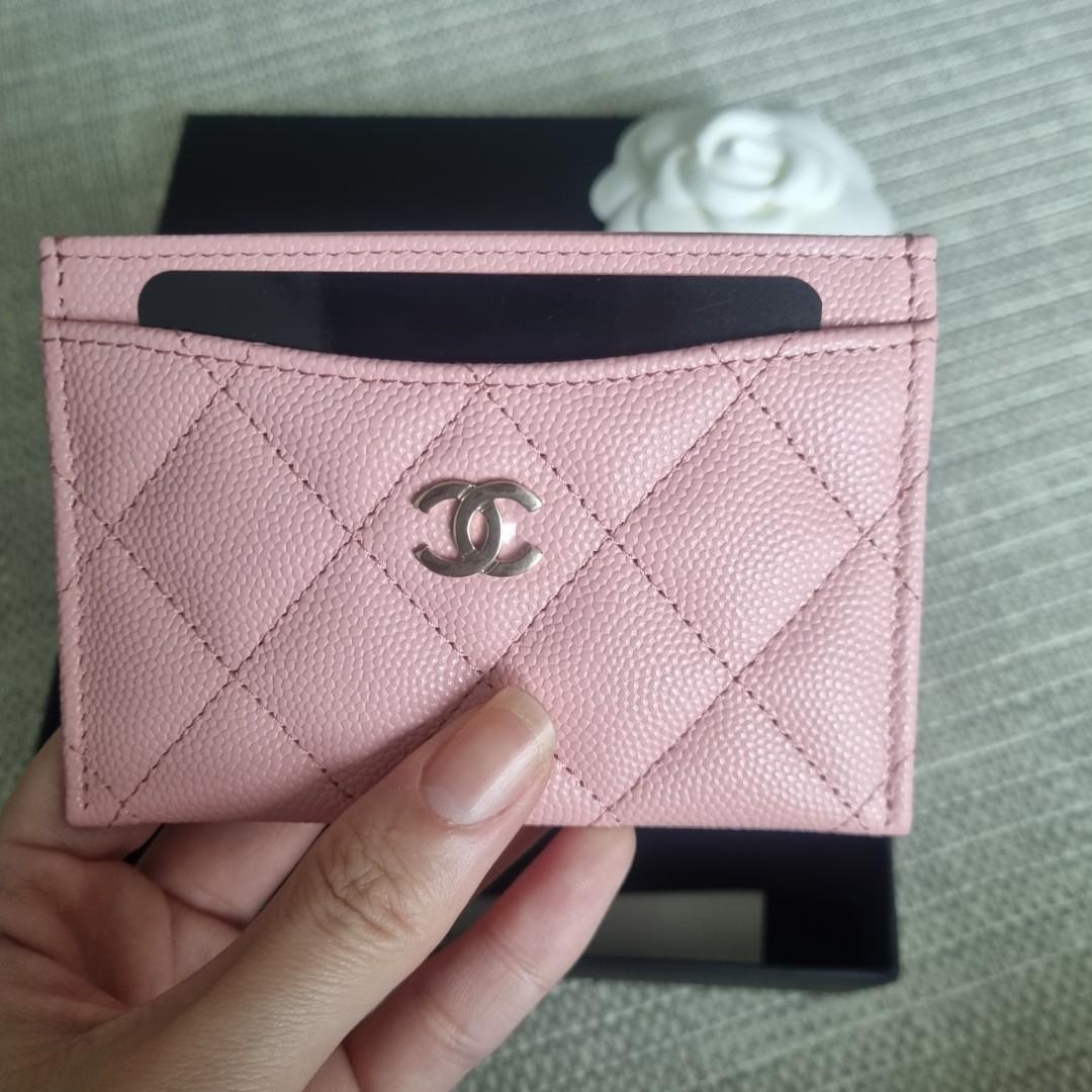 CHANEL 22C Pink Caviar Zip Coin Purse/ Card Holder *New - Timeless Luxuries