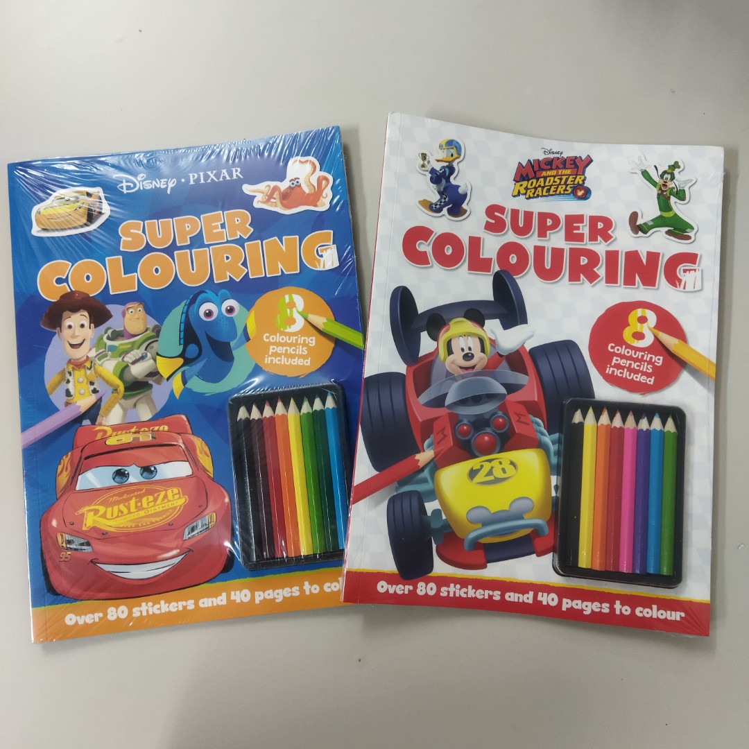 2x Disney Coloring Book, Books & Stationery, Children's Books ...