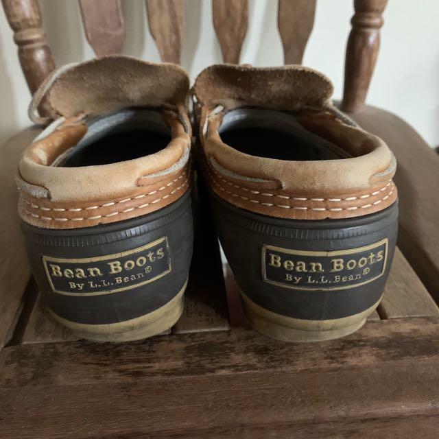 美國製l L Bean 百年經典獵鴨鞋雨鞋復古皮革bean Boots 戶外outdoor Llbean 古著美國老牌休閒鞋露營 他的時尚 鞋子在旋轉拍賣