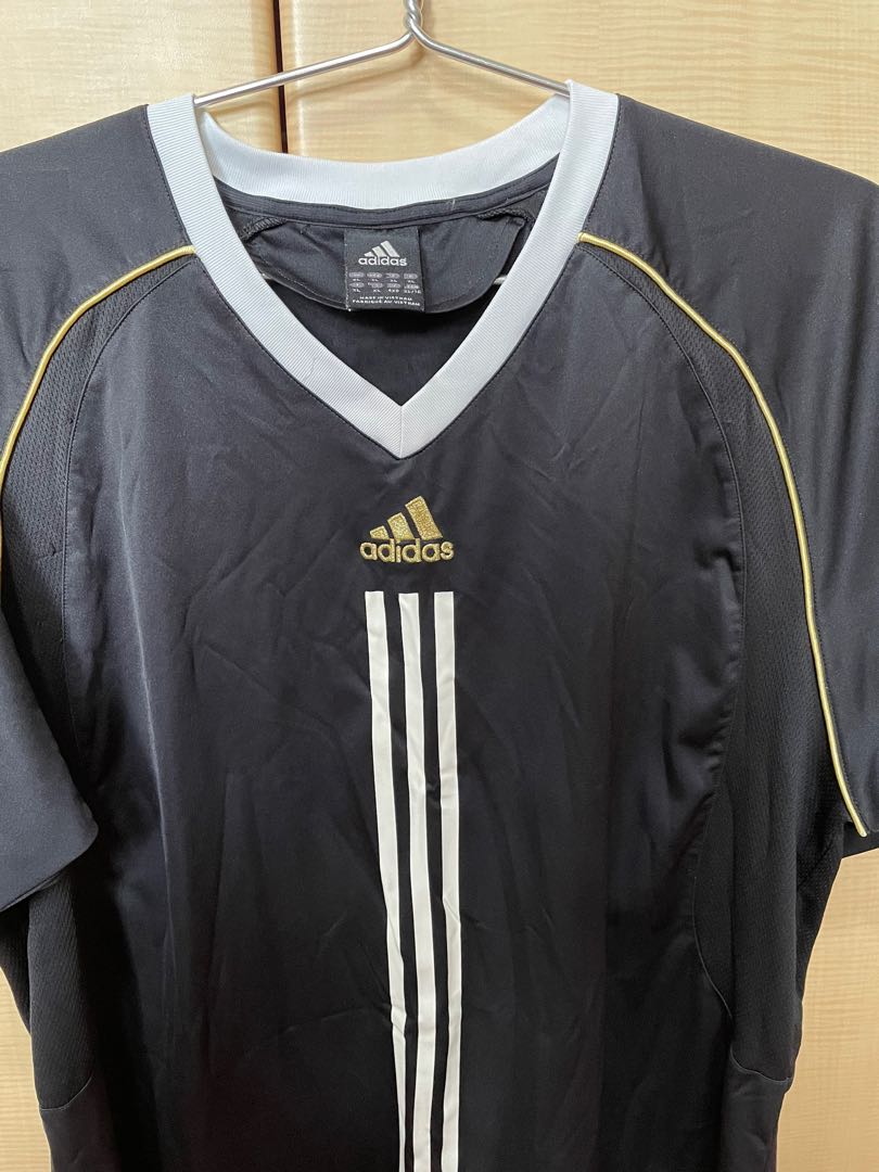Adidas football jersey black, Men's Fashion, Tops & Sets, Tshirts
