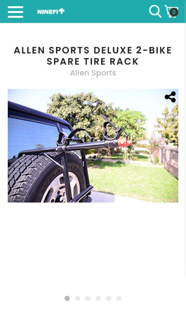 Allen sports bike sales spare tire rack