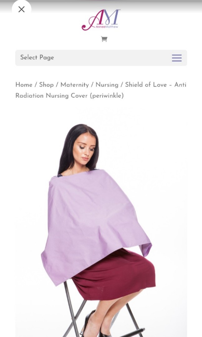 Antiradiation nursing cover (breastfeeding) in grey, Babies & Kids