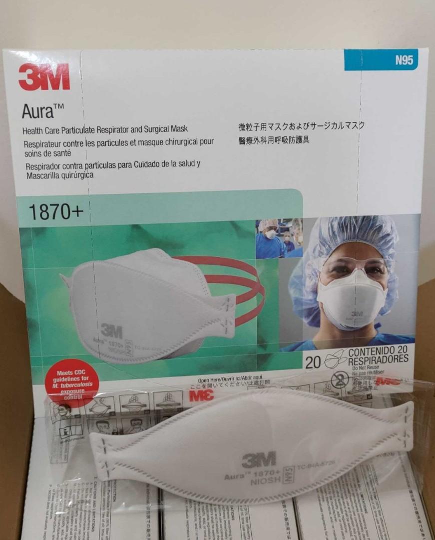 5/Pk 3M Aura 9210 N95 Mask Particulate Respirator Disposable Protective 11/25 E - Foto 4