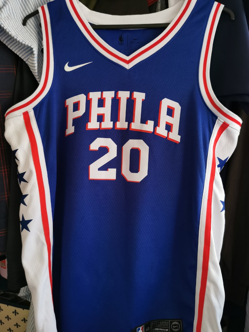 NBA Markelle Fultz Jersey Philadelphia 76ers #20 Size XL Blue
