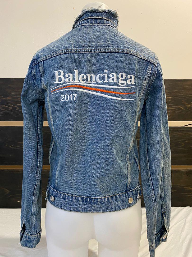 Balenciaga denim jacket clearance replica