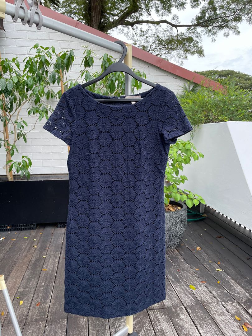 banana republic blue lace dress Banana Republic Navy Lace Dress