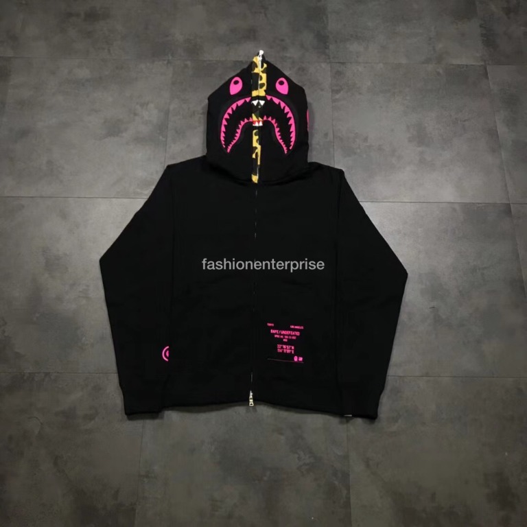 Bape x undefeated online double shark hoodie