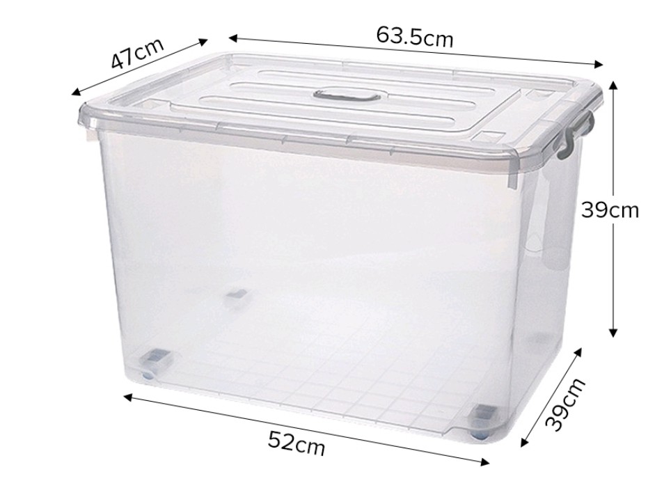 Big Plastic Storage Box w/ wheels, Furniture & Home Living, Home