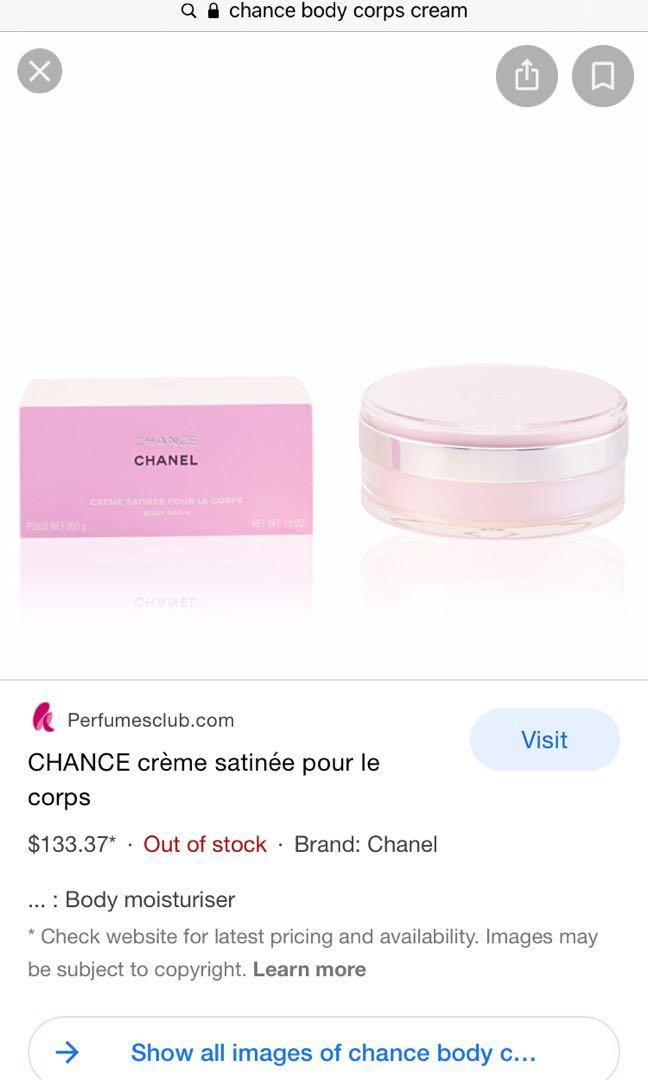 BNIB Chanel Chance Body Satin Cream, Beauty & Personal Care, Bath