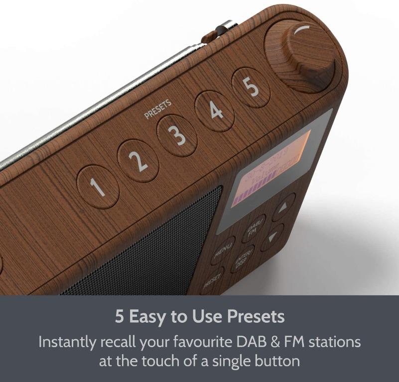 [BNIB] ibox Spectrum (79258PI) Rechargeable DAB/DAB+ & FM Radio, Mains