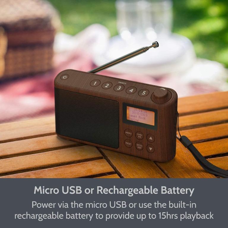 [BNIB] ibox Spectrum (79258PI) Rechargeable DAB/DAB+ & FM Radio, Mains