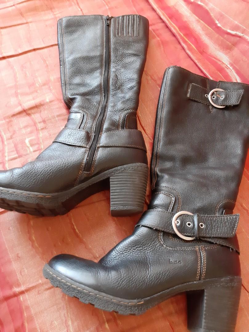 Boc black leather boots new arrivals