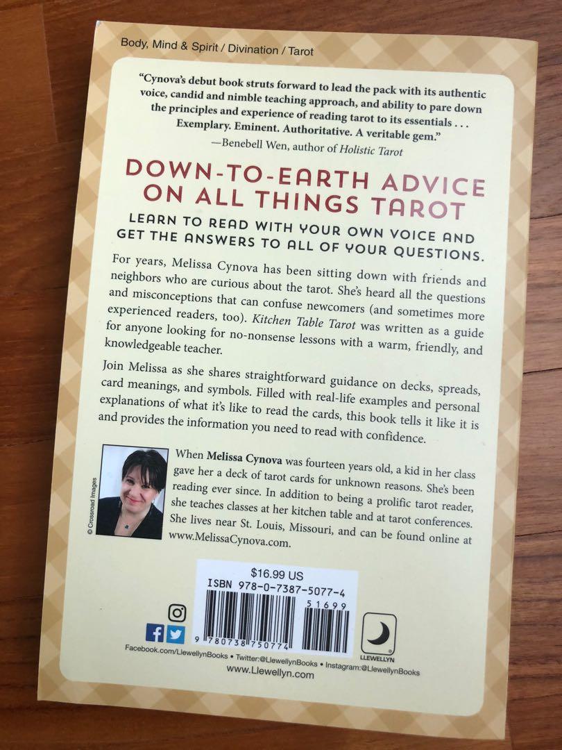 Book — Kitchen Table Tarot by Melissa Cynova, Hobbies & Toys, Books