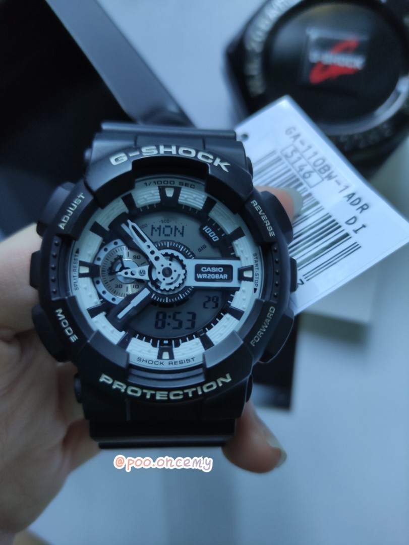 Casio G shock GA110BW 1ADR Men s Fashion Watches