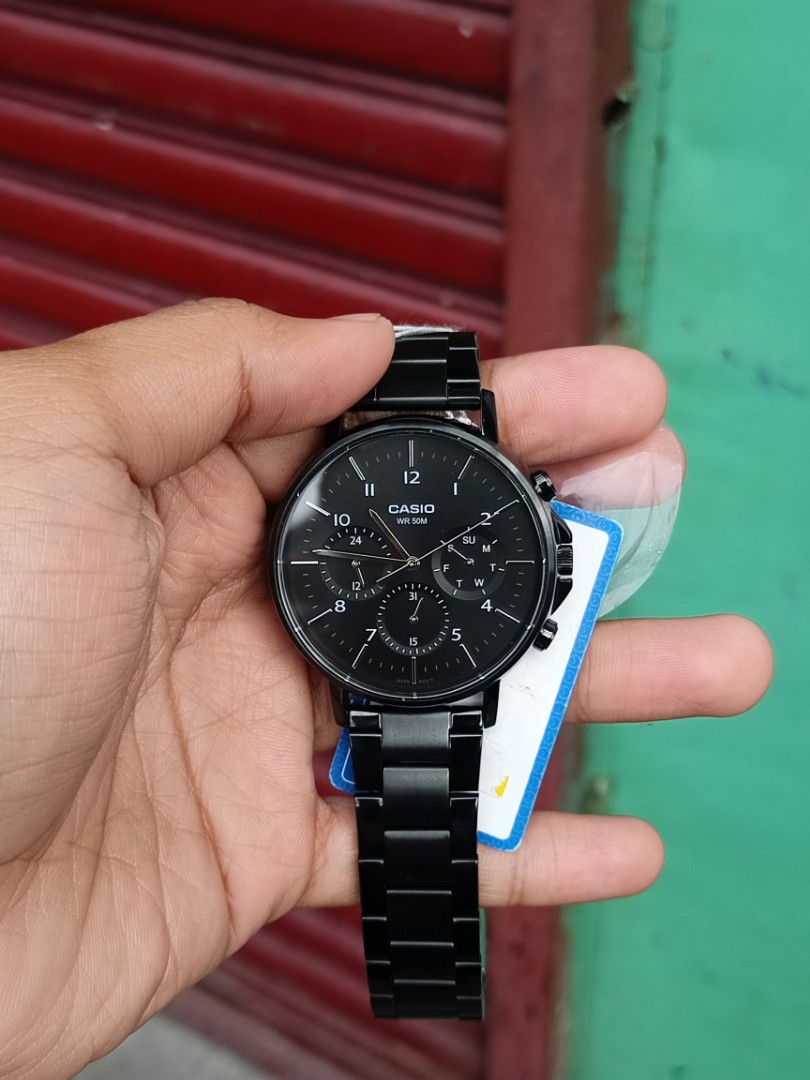Casio Watch Multi Dial MTP E321B 1AVDF Black Men s Fashion