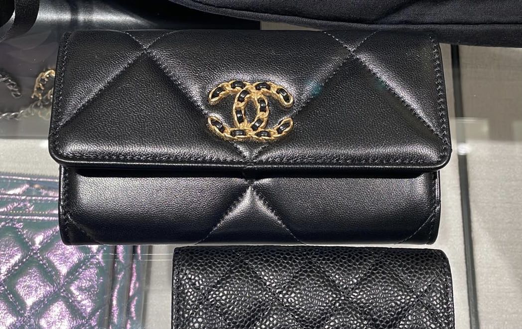 Chanel Pearl Crush Mini Rectangular Flap Bag Peach Lambskin Antique Gold  Hardware