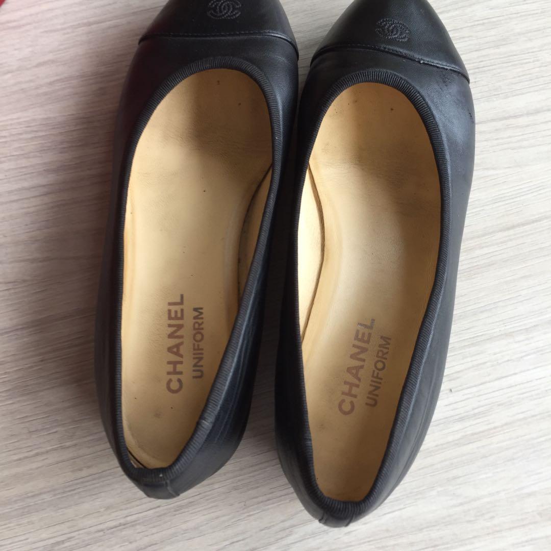 Chanel Uniform “ Not For Resale “ flat shoes size 39 1/2C, Fesyen Wanita, Sepatu di Carousell