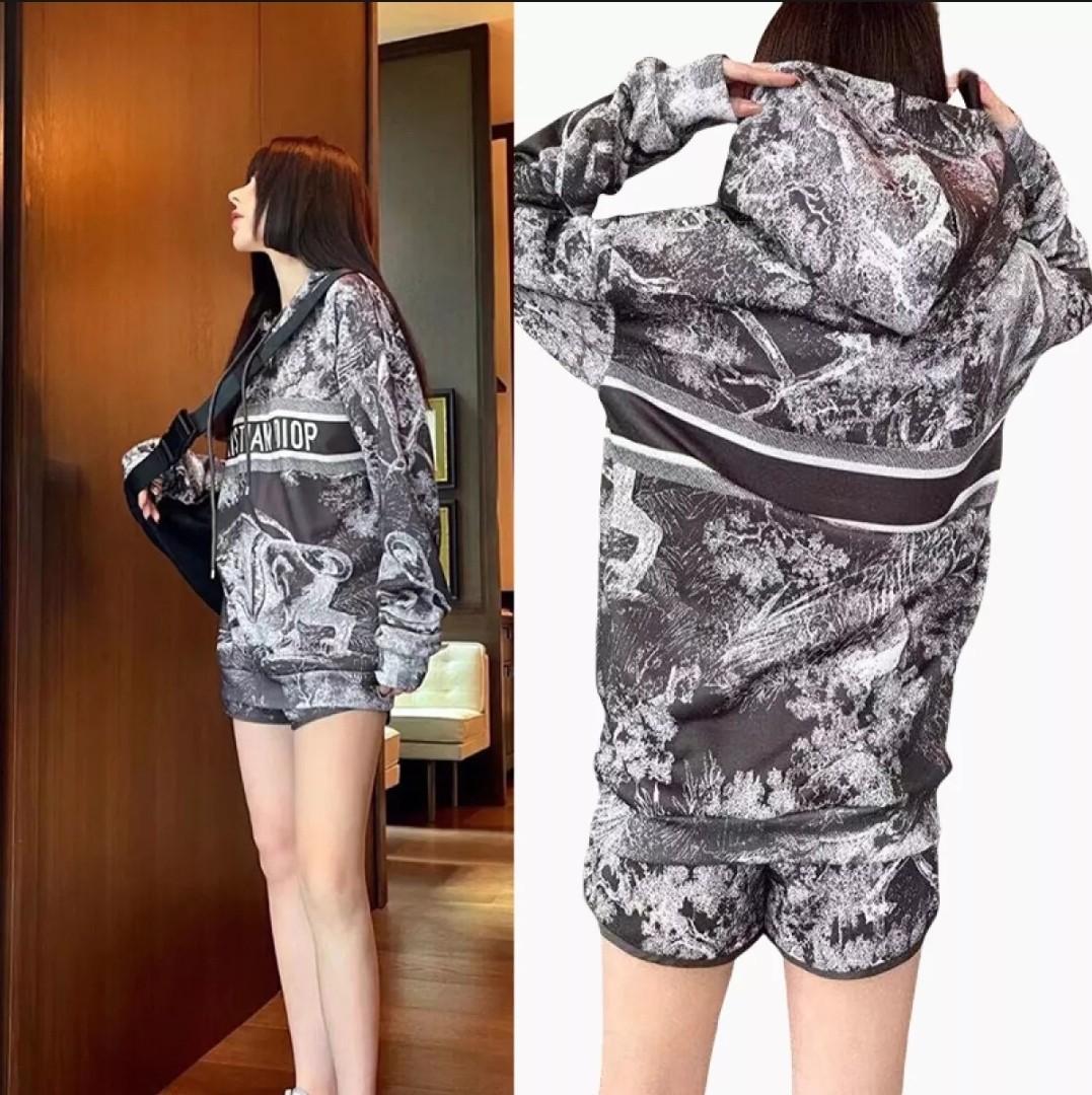 Christian dior hoodie and shorts set, Women's Fashion, Coats, Jackets and  Outerwear on Carousell