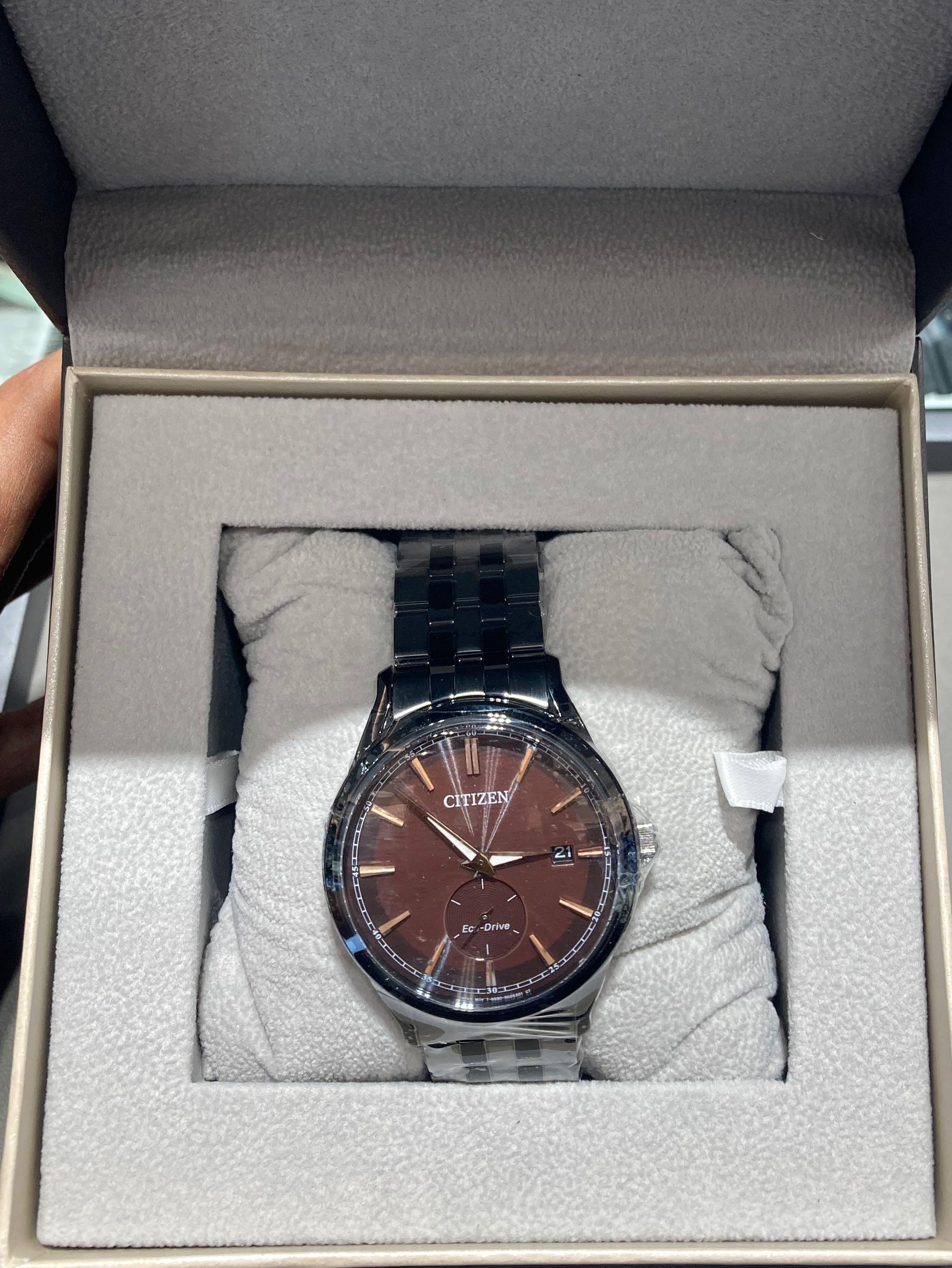 Citizen Watch Gun Metal Strap Sapphire Crystal Eco drive movement solar