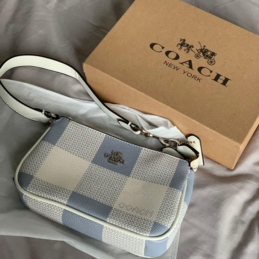 Buffalo check coach purse deals