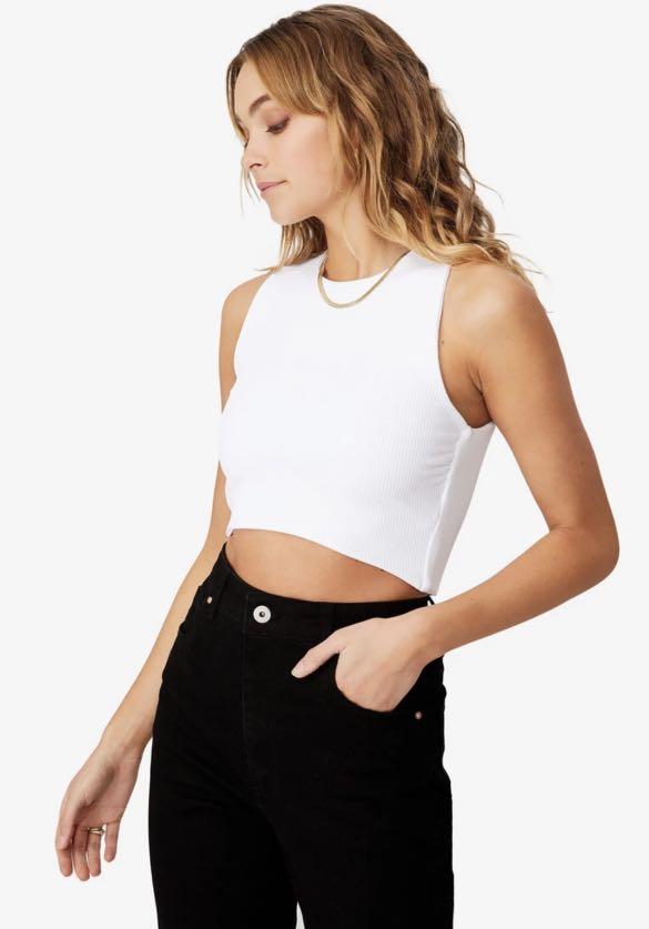 high low crop top
