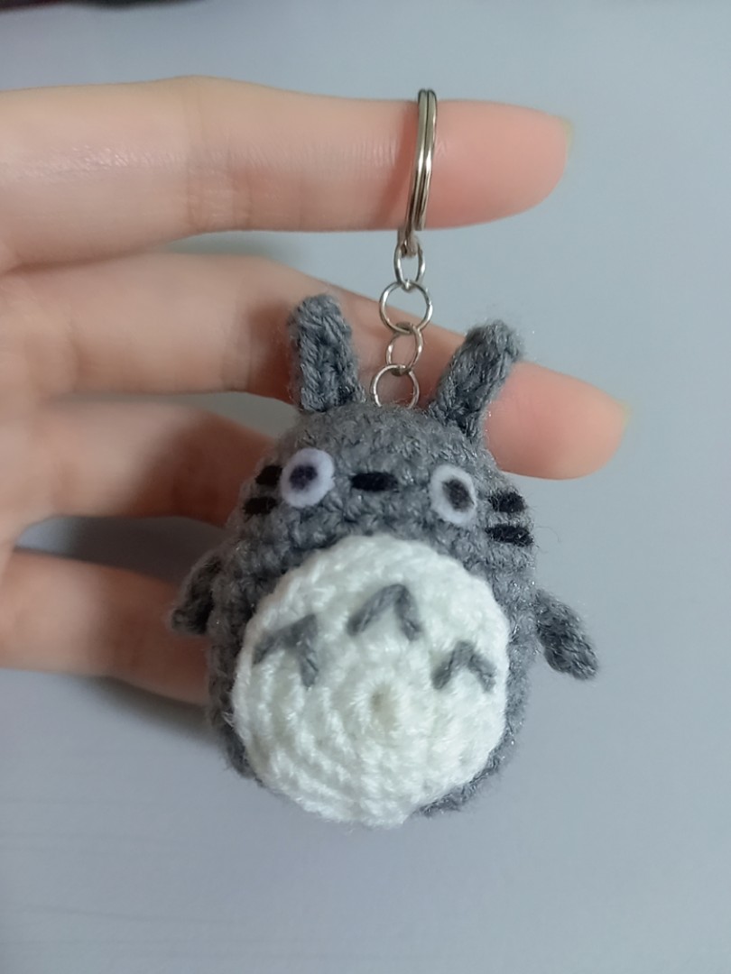 crochet totoro keychain, Hobbies & Toys, Stationery & Craft, Handmade