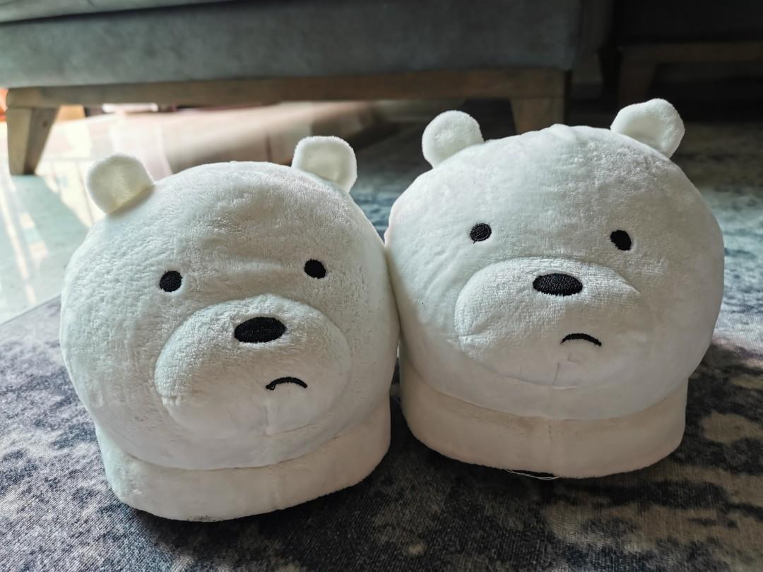 White bear slippers sale