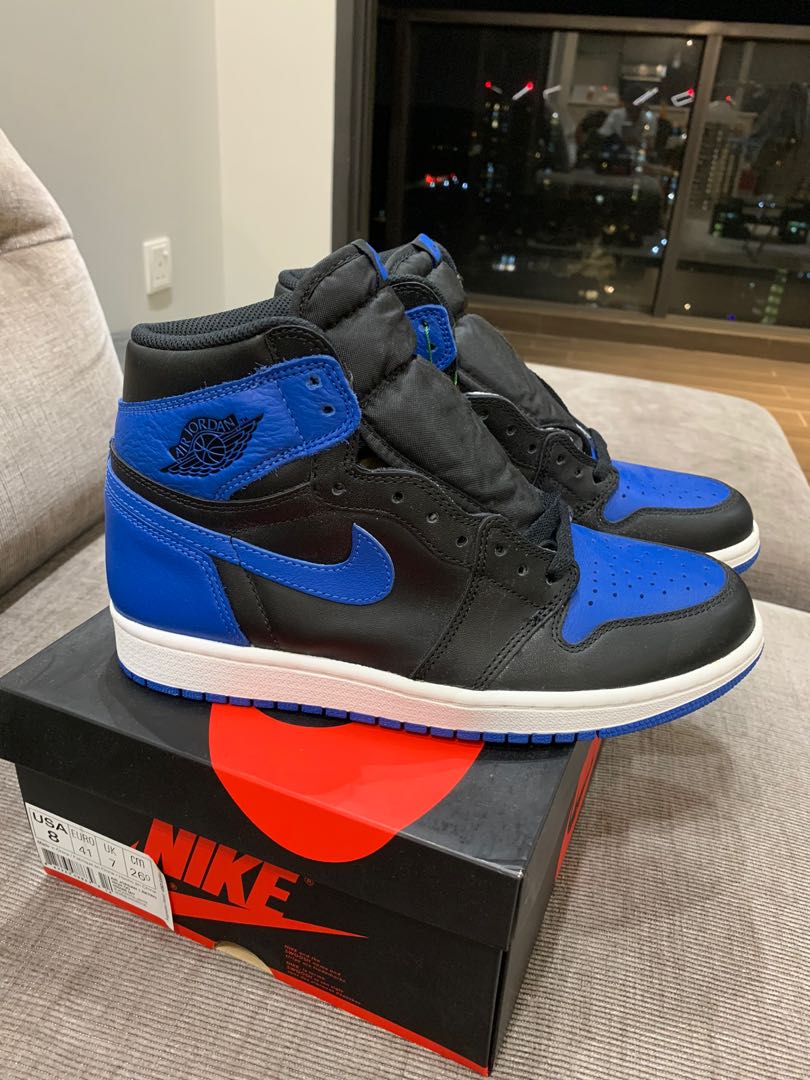 Reduced Nike Air Jordan 1 Royal Blue Men s Fashion Footwear