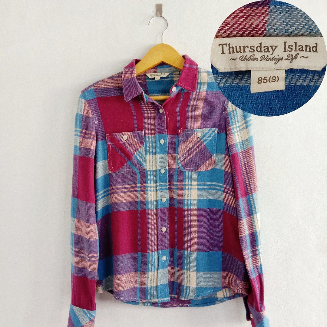 Flannel Shirt, Fesyen Wanita, Pakaian 
