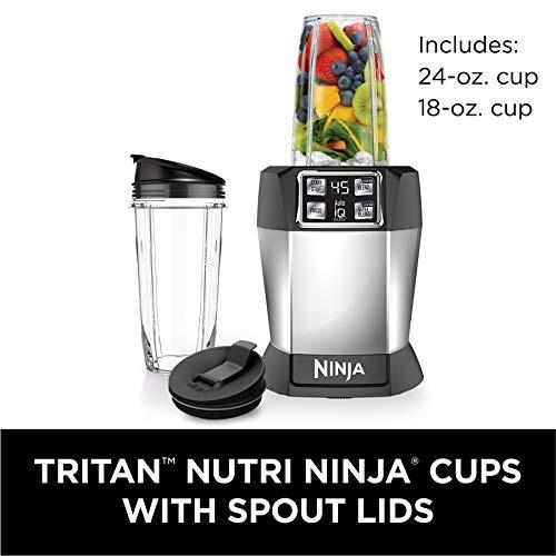 Ninja BL482 Nutri Personal Blender 1000-Watt Auto-iQ Base + 18 24 32oz Cups  New