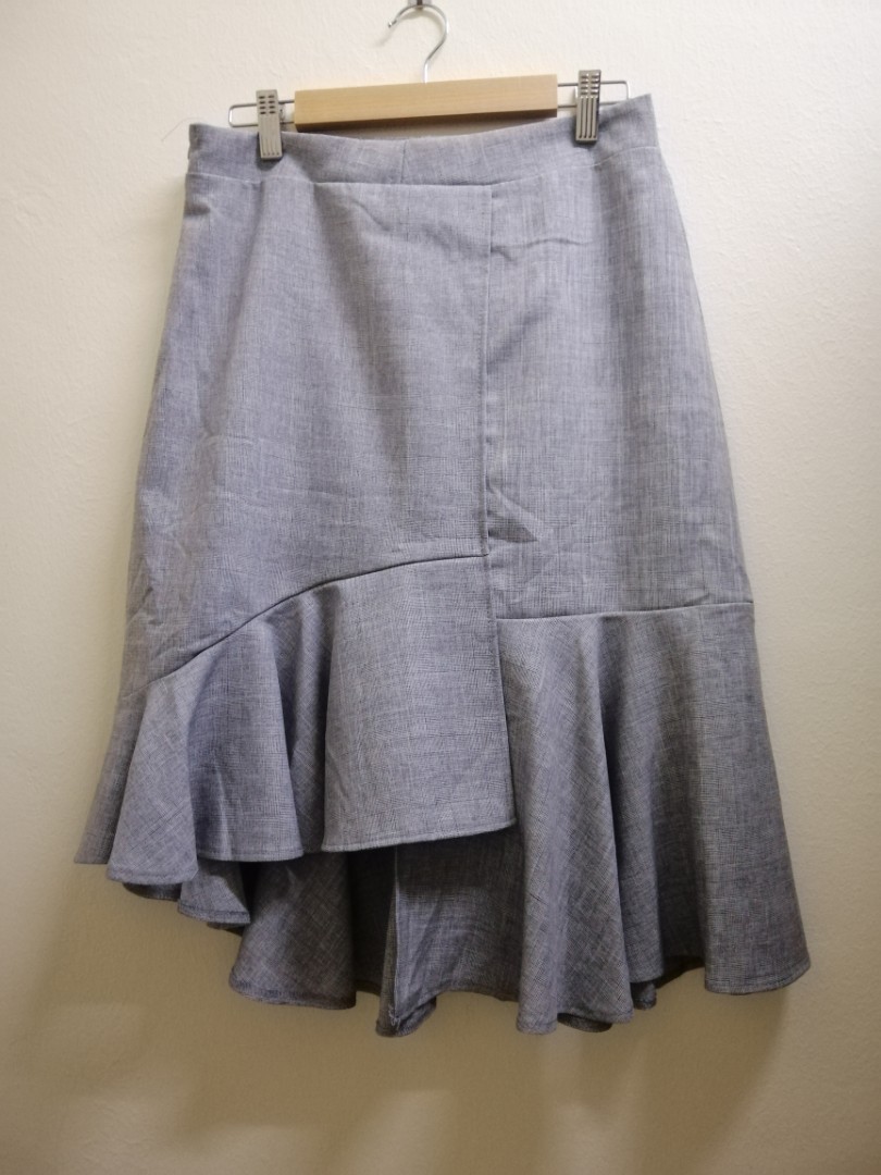 gray skirt fancy