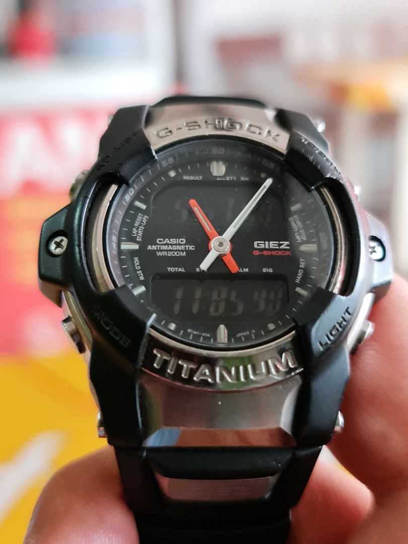 G Shock giez titanium Fesyen Pria Jam Tangan di Carousell