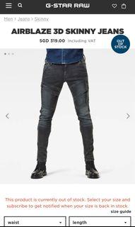 g star raw size guide
