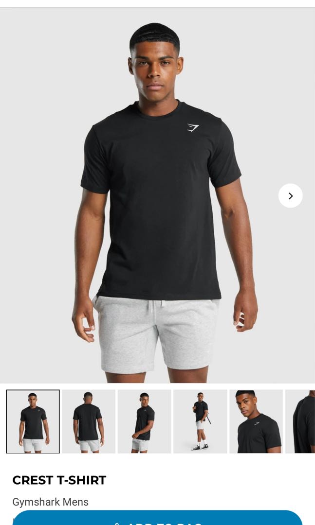 Mens gymshark t shirt store
